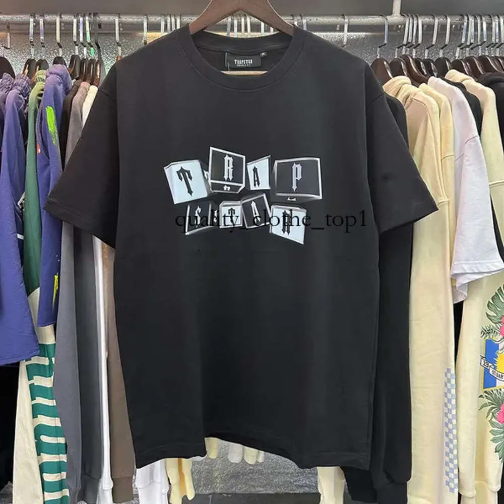 Haikyuu Fashion Play Brand Trapstar London Imprimé High Gram Gram Coton Heavy Coton Anime décontracté Shirt Men's T-shirt T-shirt T-shirt pour femmes Vêtements S-XL 762