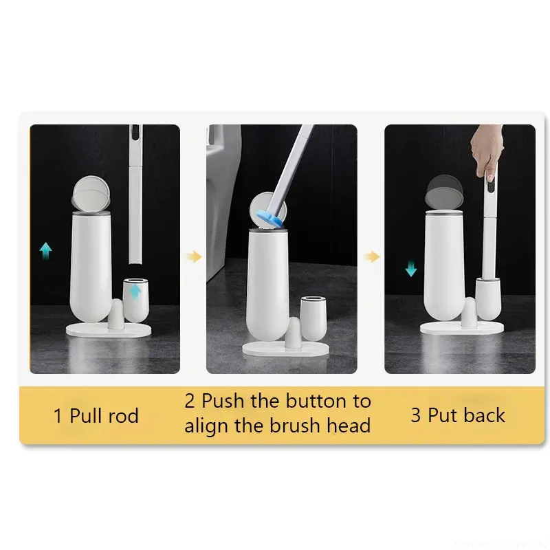 Disposable Toilet Brush Household No Dead Ends Wash Toilet Brush Set Toilet Cleaning Artifact Cleaning Set Can Be Thrown Away