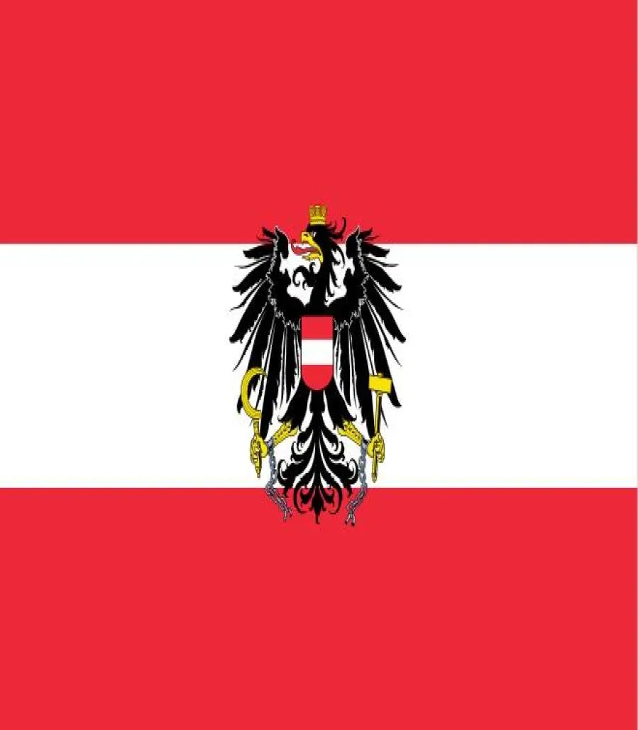 Österrike flagga från Österrike State 3ft x 5ft polyesterbanner som flyger 150 90 cm Anpassad flagga utomhus2343965