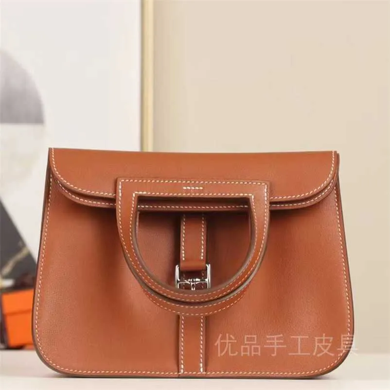 Sac crossbody 7a halzans en cuir authentique fait à la main Mini mini 37 Gold Brownwj5v