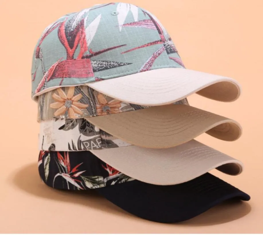 Fashion Floral Baseball Cap for Women Summback Femback Cap Outdoor Sport Trucker Hat Curved Sunhat Bone9473610