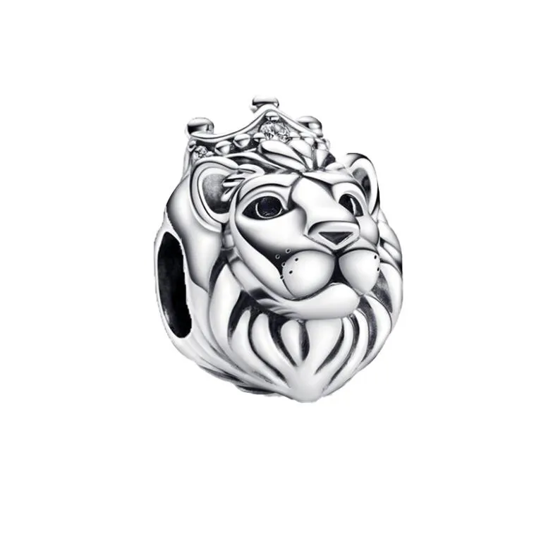 Regal Lion Charm 925 Srebrne Momenty Zwierzęta dla Fit Charms Pulsera Oryginalna biżuteria bransoletka para Mujer 792199C01 Andy Jewel7607879