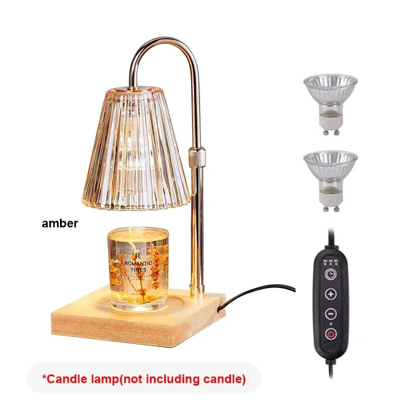 Dimmable Candle Warmer Lamp With Timer, Height Adjustable Electric Candle Wax Home Decor Lamps