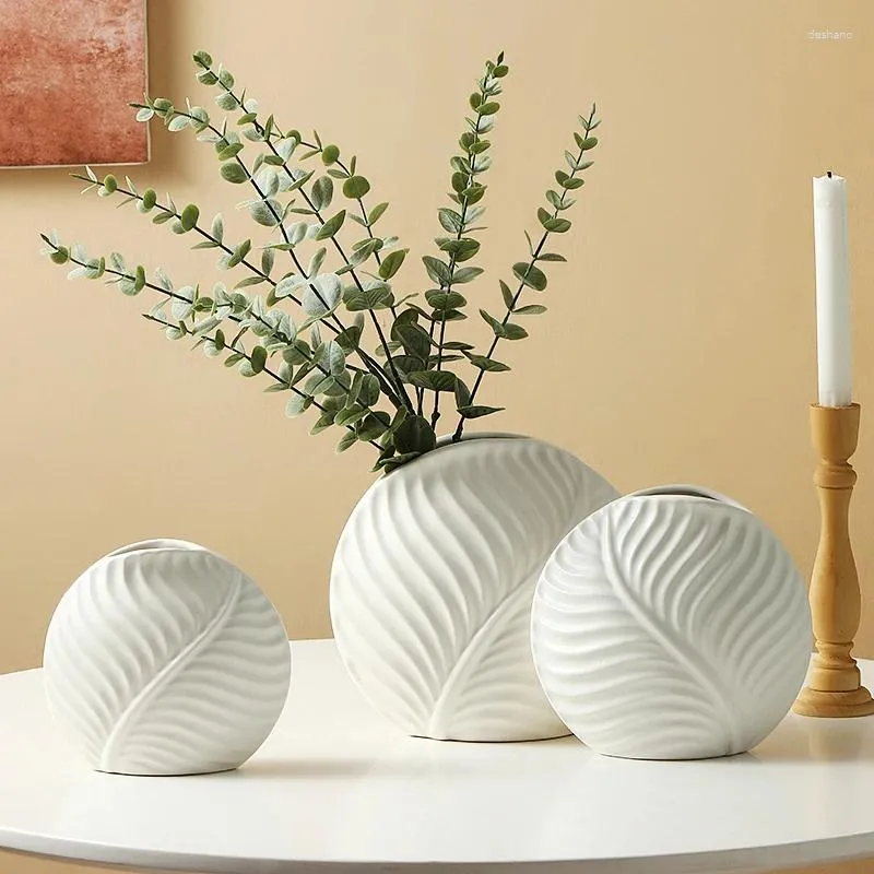 Vases Aesthetic Ceramic Vase Flower Nordic Modern Plant Small Design Ikebana Rose En Ceramique Decoration Home WK50HP
