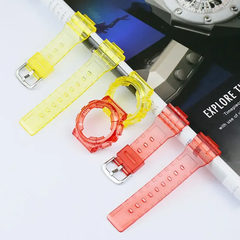 オーム Clear resin watch band case watch accessories for Casio Baby