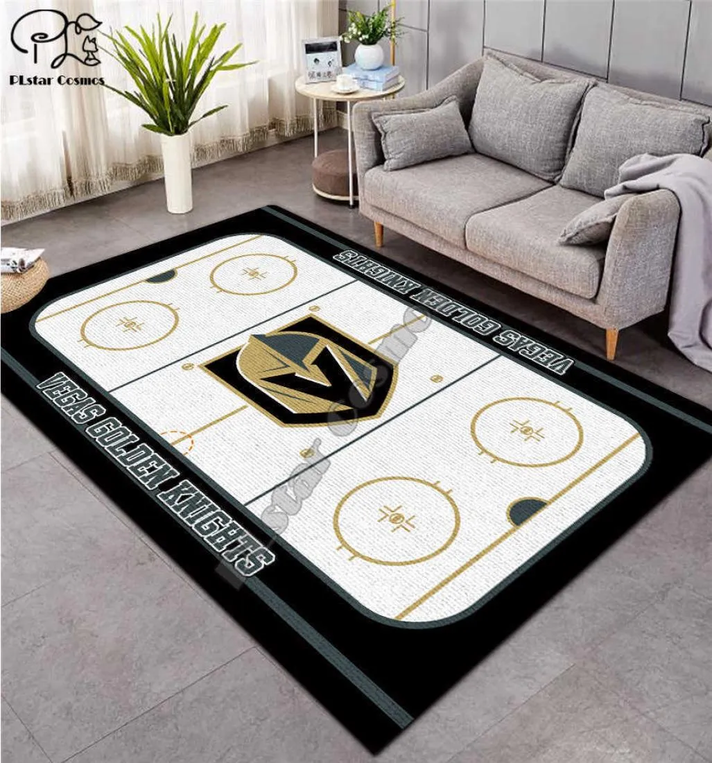 Hockey de hielo Alfombra de la alfombra Mat de piso 3d alfombra 3D Mat de la alfombra del comedor