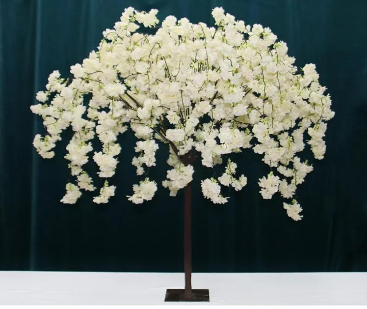 Nowy sztuczny kwiat kwiat wiśni życzeni drzewo świąteczne wystrój ślubny stół centralny El Store Home wyświetlacz Cherry Tree9679355