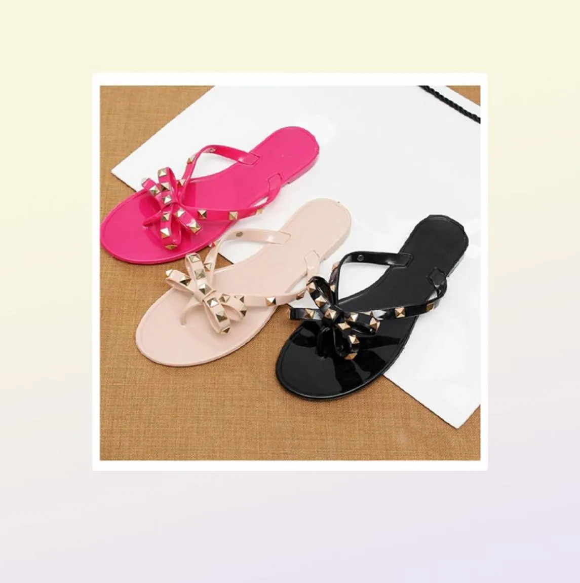 2019 Fashion Women Sandals Flat Jelly Beach Shoes Summer Lummer Brivets Slippers Sandals Nude8607429