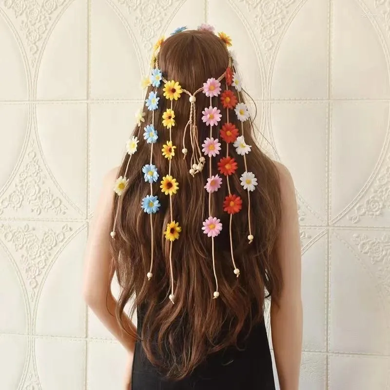 Fournions de fête 1pcs Lady Bohemian Flower Band Style ethnique Small Daisy Hair Accessoires