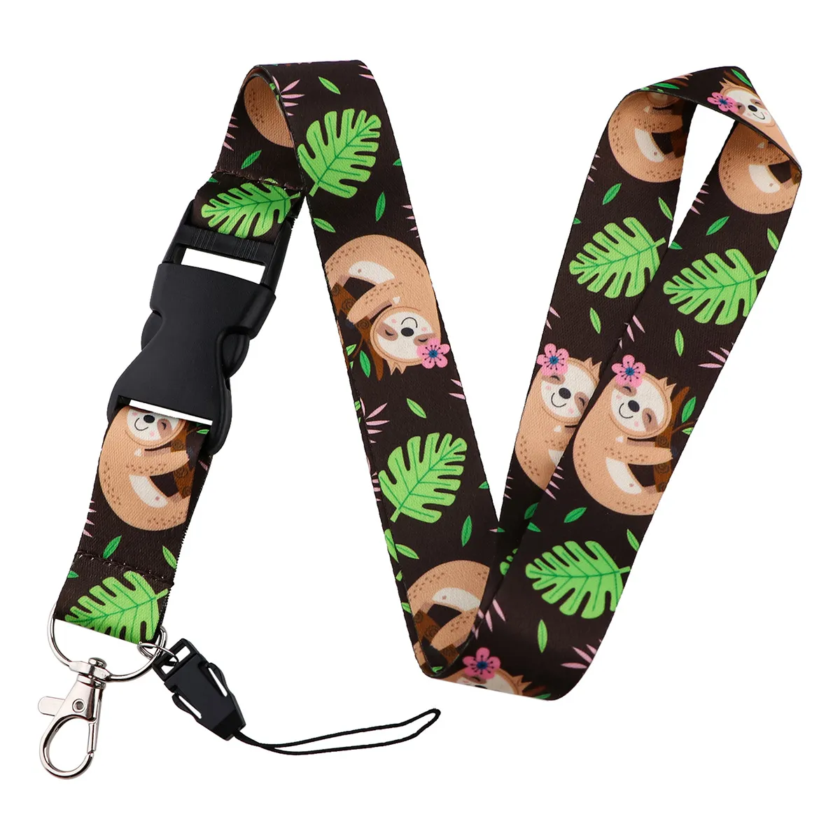 A2800 Sloth bijen Panda Dieren Lanyard Keychain ID Card Pass Gym mobiele telefoon USB Badge Key Ring Holder Hekriemaccessoires