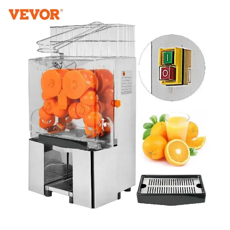 Juicers Vevor 2230 PCS / Min Electric Orange Squeezer Juice Fruirs Fruirs Juicer Press Machine Brink pour Shop Bar Restaurant Utilisation commerciale