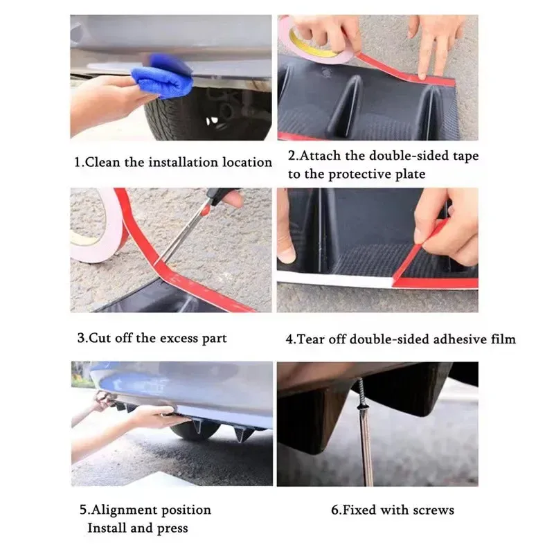 Universal Rear rear bumper diffuser Kit with 5 Shark Fins and Lower ...