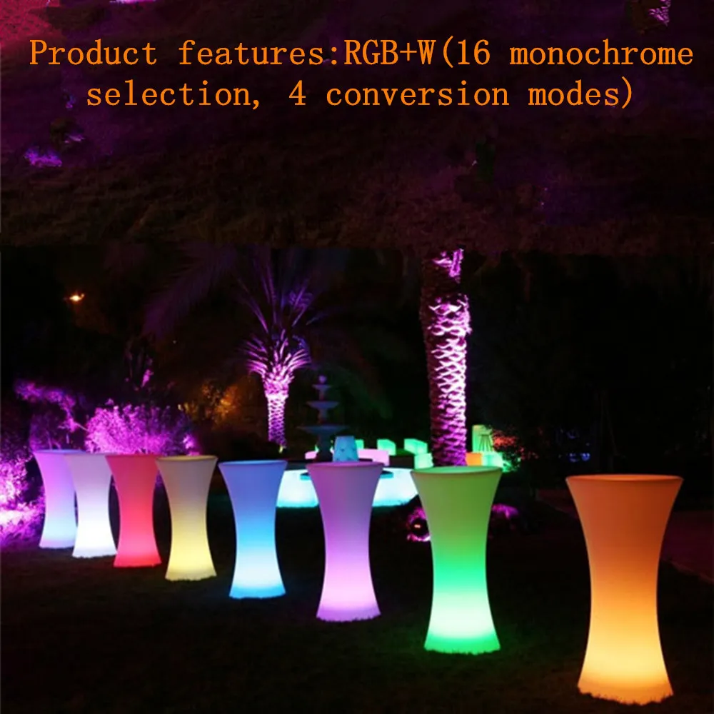 Save Big on Bulk Cocktail Table With Led Lights Rechargeable LED Light  Table Lamp 10 Piece Outdoor Bar Cocktail Table Commercial Grade, Cordless 