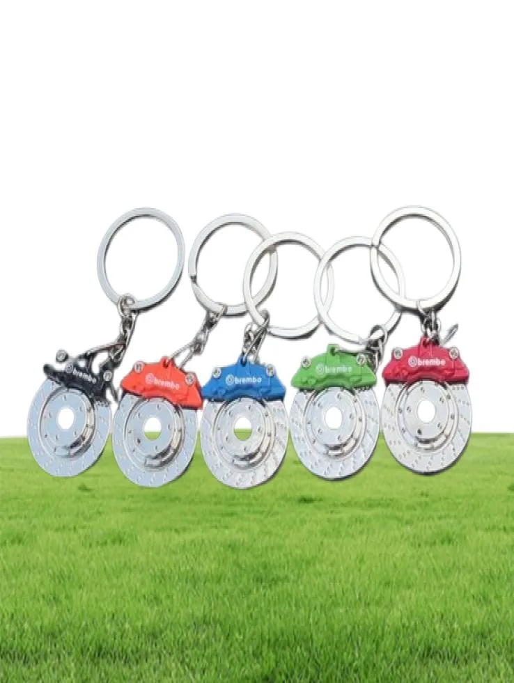 Creative Gift Car Metal Keychain Turbo Gear Hub Pendant Brake Disc Absorber Pendants Christmas Gifts 6 Colors5703789