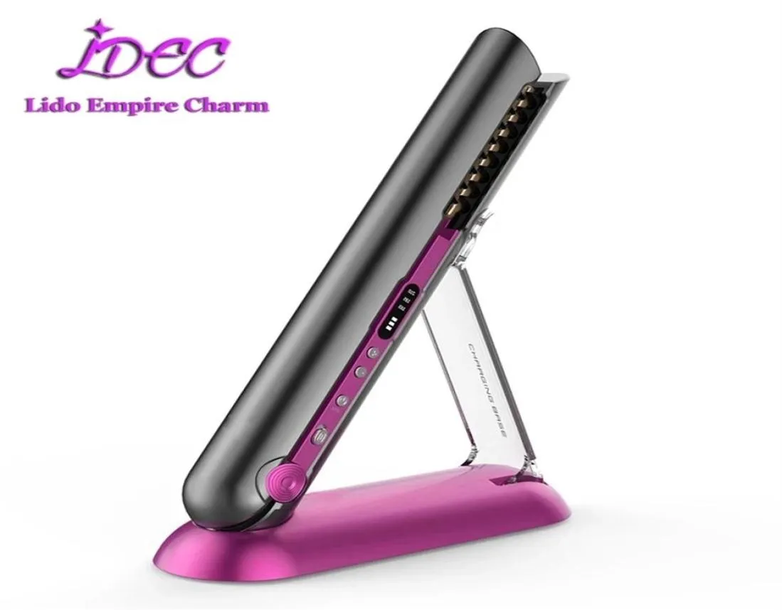 hair straighteners Professional Hair Straightener Ceramic Flat Iron 2 In 1 Cordless And Curler Rechargeable Wireless Straightene278232139