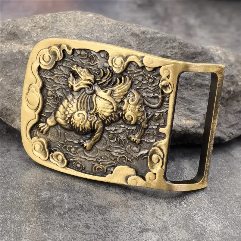 Luxury Chinese Style Owl Brass Heavy Duty Overall Buckles