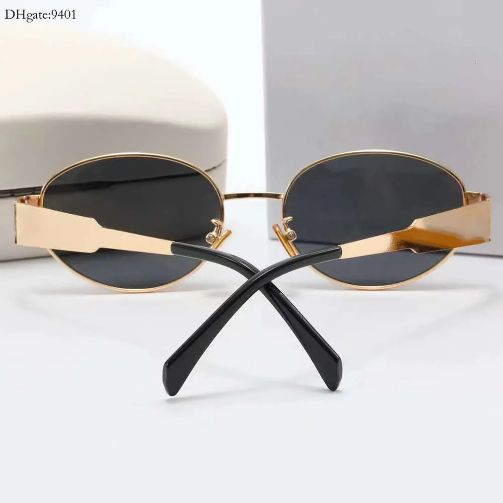 Designer de óculos de sol e óculos de óculos de óculos de óculos de olhos e óculos de sol ovais universais de aros de ar -que