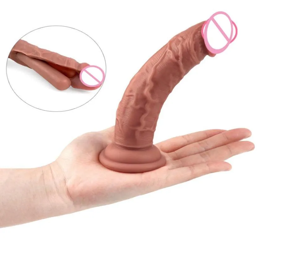 Penis realistica Sensazione di aspirazione tazza di dildo silicone sexyy giocattoli Didlos per le donne masturbatori Dilldo gode solo per adulti sexy2607634