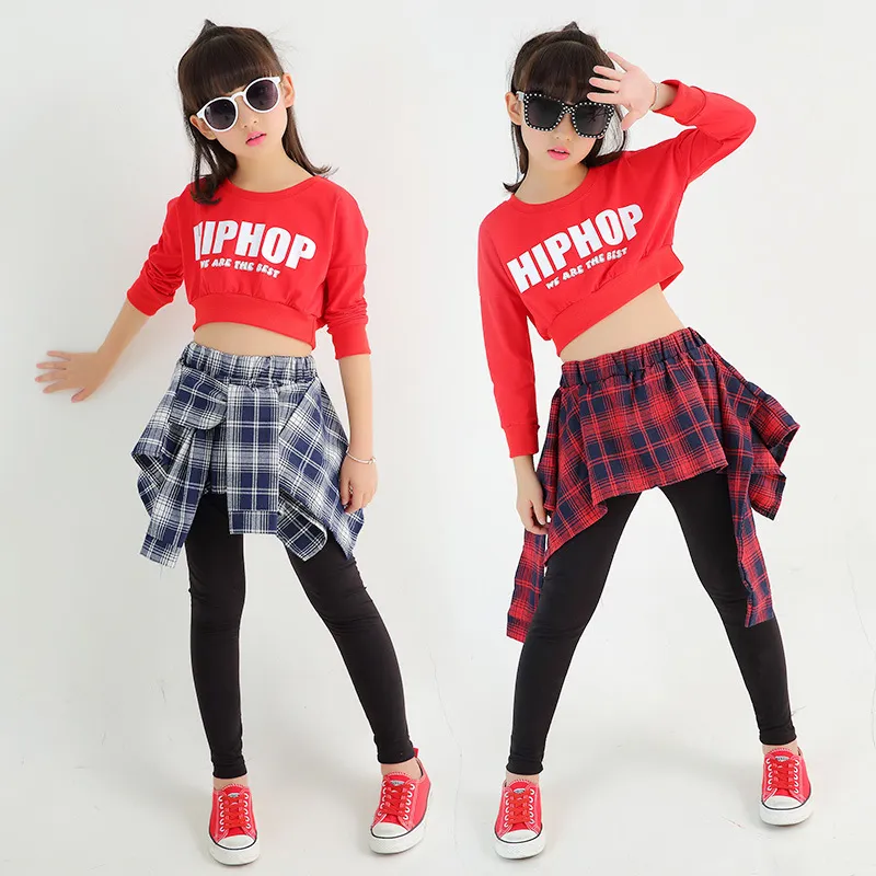 Girls Hip Hop Dance Costumes Set In Jazz Ballroom Shirts Skirts Shorts For Stage Performances From Homepro13 13.63 DHgate.Com