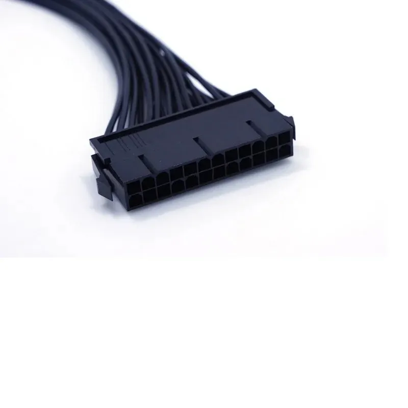 18Awg ATX 24 20+4 stift kvinnlig moderkort PSU strömförsörjning hane till kvinnlig 24pin PSU -förlängningskabel Mainboard Adapter 32 cm