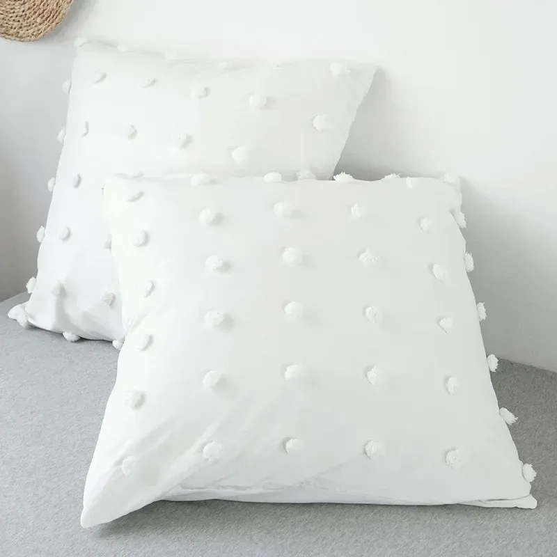 Tufted Dot Duvet Cover 3 Stück Set (1 Jacquard Bettdecke 2 Kissenbezüge) Weiche Mikrofaser mit Reißverschluss -Eckbindungen TJ9500