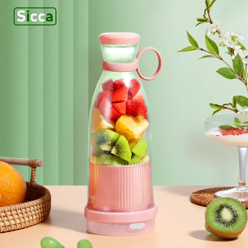 Juicers Portable Juicer USB RECHAREBLEABLE CUP MIXER FRESH FRUIT JUICERS BASKA MINI Electric Portable Blender Smoothie Ice Food Processor