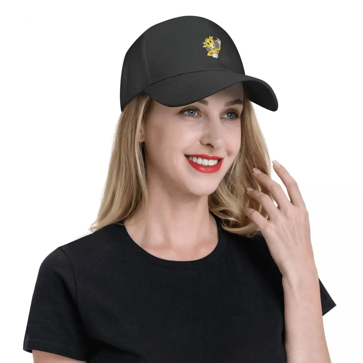 Simple Colored Logo Baseball Cap Adjustable Strap Men Women Hat from ...