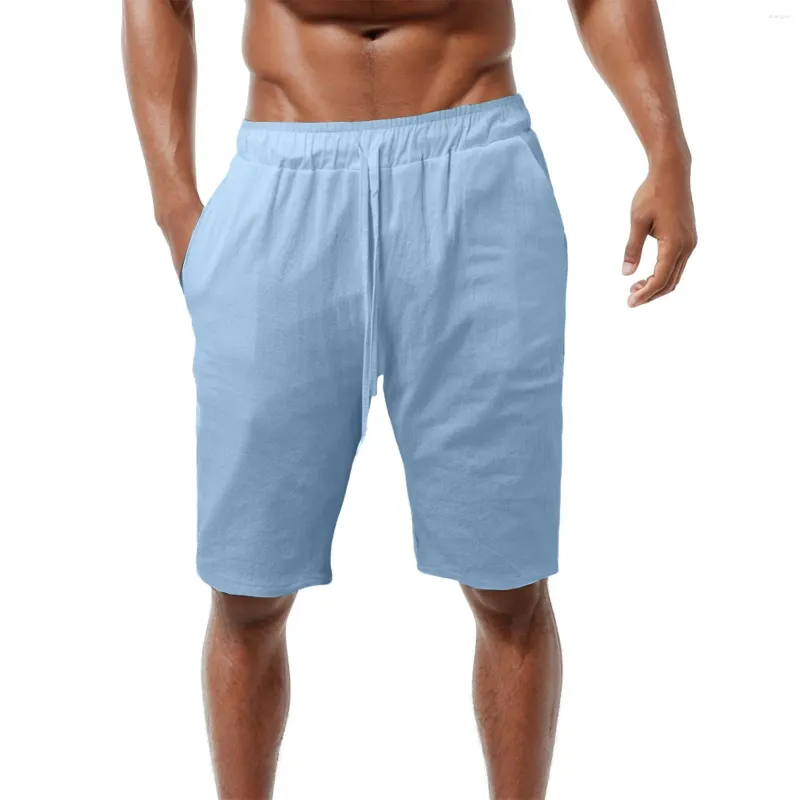 Pantalon pour hommes shorts pour hommes à la mode décontractée Coton d'été confortable Sweat Panty solide élastique haute taille en vrac