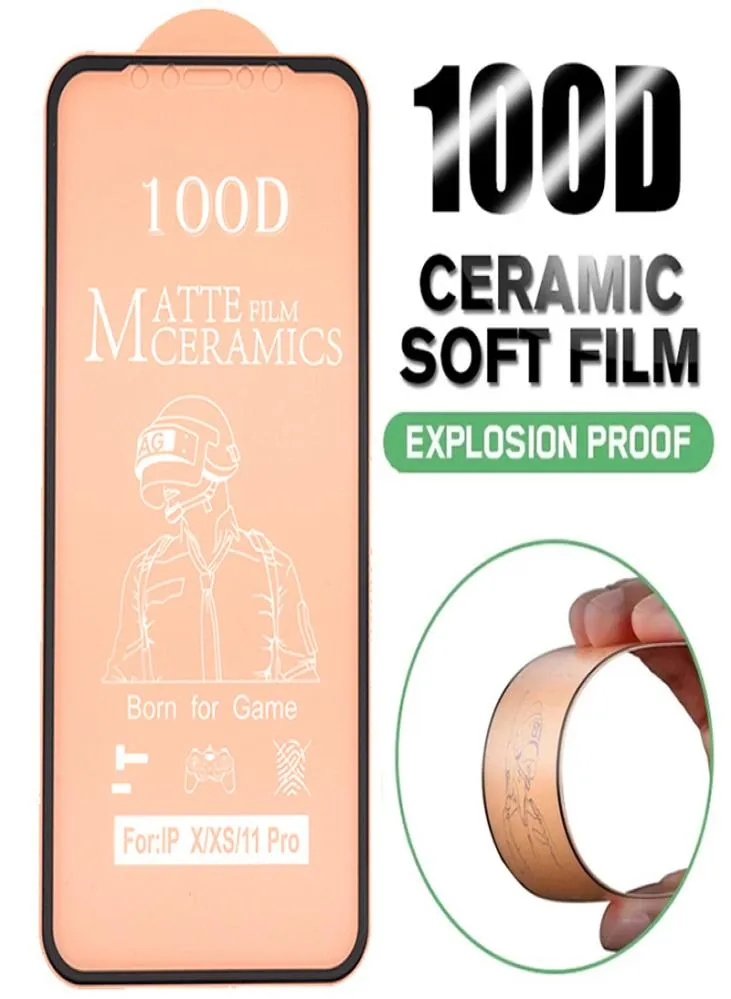 Nano Explosion Proof 100d Matte Clear Ceramics Screamics Protector Guard Film Protective Couvercle courbe pour iPhone 13 Pro Max 12 Mini 14840099