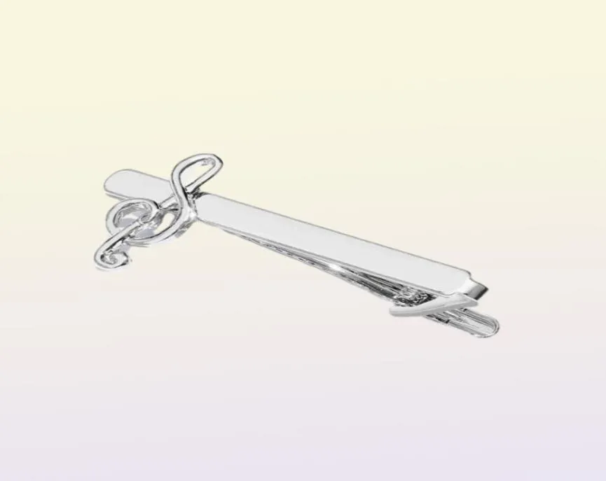 Metal Silver Music Krawatte Clip für Männer Hochzeit Kraspass Clasp Clip Gentleman Tie Bar Kristallstift für Herren Geschenk97357445013124