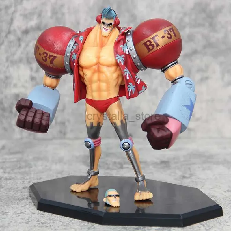 Heroes de quadrinhos Anime One Piece Figura GK Franky Fighting Pirates CuttyFlam 2 Heads Ação Figura Decoração de estátua Doll Toys Presentes de Natal 240413