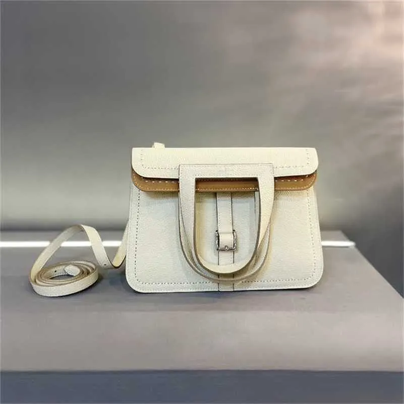 Luxury Women Crossbody Bag 7a Halzans äkta läder handgjorda skaka huvudko kors6pha