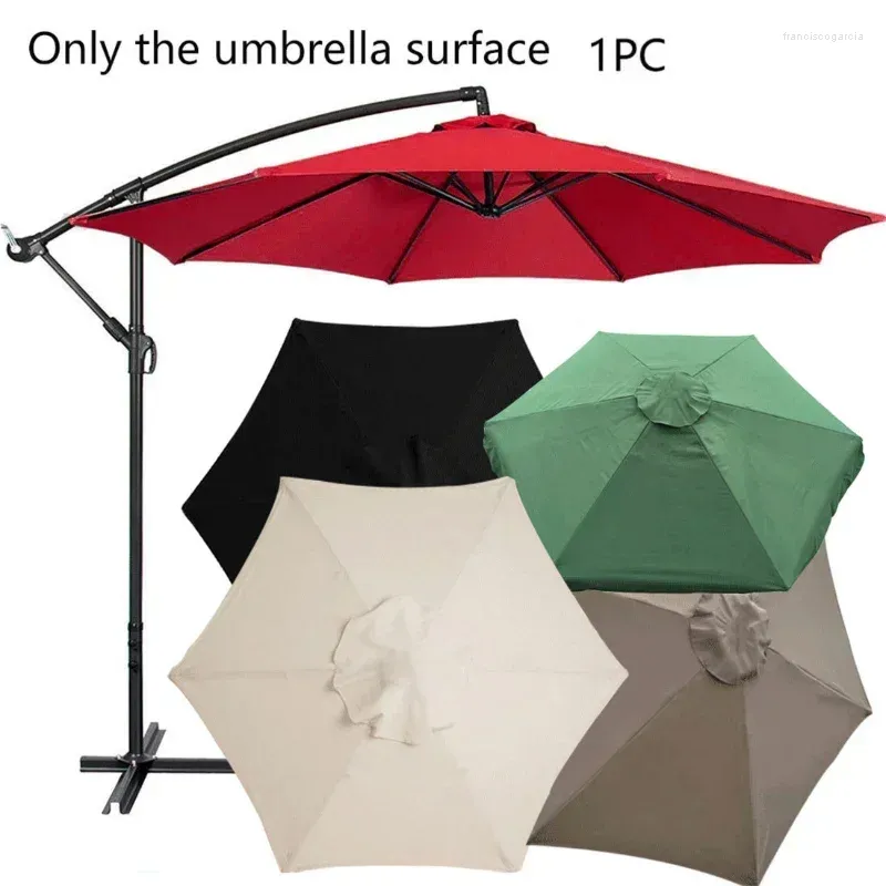 Tält och skyddsrum solskade paraply tyg vattentät strand hexagonal tak utomhus trädgård uv skydd parasol ersättning