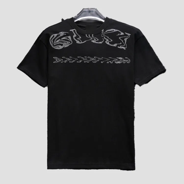 Printemps et d'été Nouveaux vêtements pour la mode à succès pour hommes Modèles de mode imprimées à manches courtes à manches décontractées T-shirt en vrac Pure Cotton Street Hip Hop Tendance G39