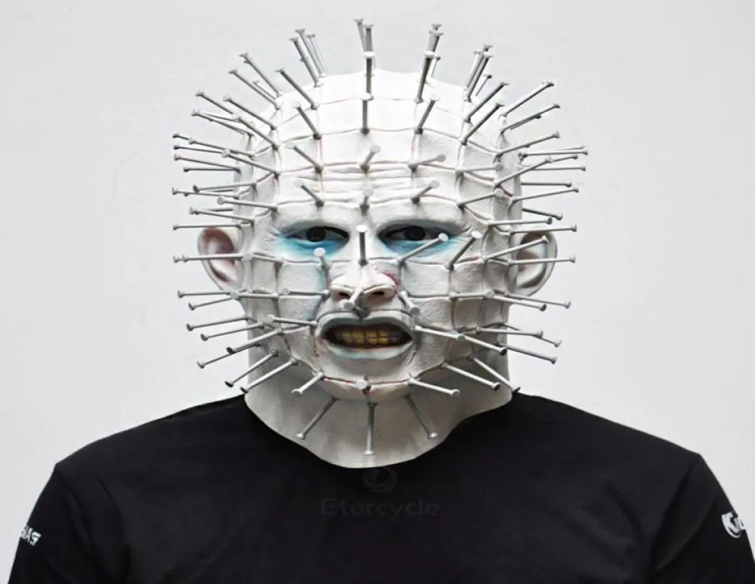 Nouveau Halloween effrayant Pinhead Zombie Masks Hellraiser Movie Cosplay Latex Adult Party Masques pour Halloween3679452