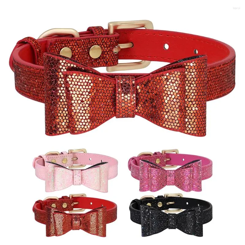 Colliers de chien Col de nœud à nœud ajusté Coupy Chat Cat Bowknot Collier de chaton pour petits chiens Chats Chihuahua