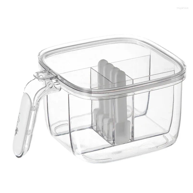 Opslagflessen Kruidendoos 4 In1 Clear Kitchen Fitste Serveer containers met deksels Spices Container Potten voor peper