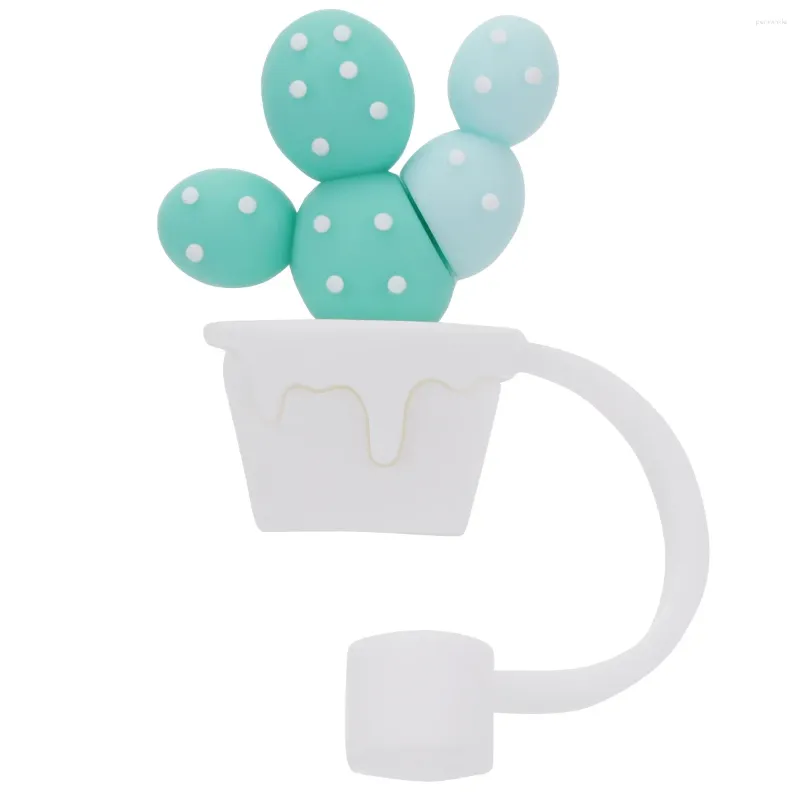 Engångskoppar Straws 2 PCS Straw Dust Plug Drinking Covers Återanvändbara Cutes Tips Färgglad skydd CAP