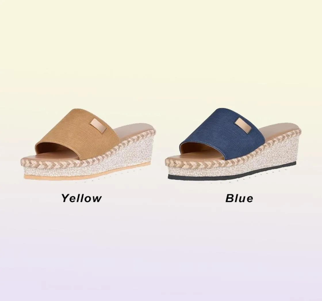 Sandalen lithing zomer wiggen slippers platform hoge hak dames slipper dames buiten schoenen basic wig flip flop4070853