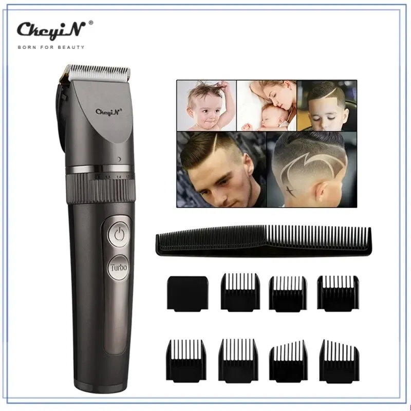 Clippers Ckeyin Capelli per capelli per uomini IPX7 Kit di taglio dei capelli ricaricabile per capelli impermeabili con display LED di regolazione lunghezza