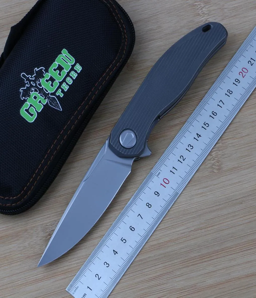 Green Thorn Stellar TC4 Titanium uchwyt VG10 Blade na zewnątrz polowanie na kemping praktyczne składanie noża EDC narzędzie 8887665