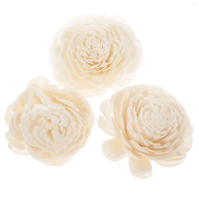 Decorative Flowers 3 Pcs Coreless Rattan Dried Home Scent Diffuser Oil Sticks Pole Accessory Cotton