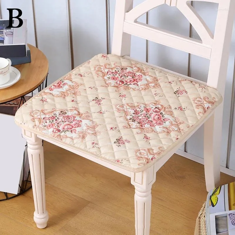 Oreiller 1pc tabouret floral pastoral chaise carrée de siège attaché à corde attachée de canapé non glissée