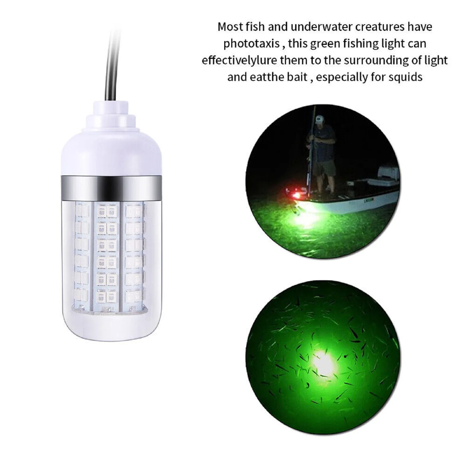 Underwater Fishing Lights: 12V 24V Green & White LED... From Ddmyearth ...