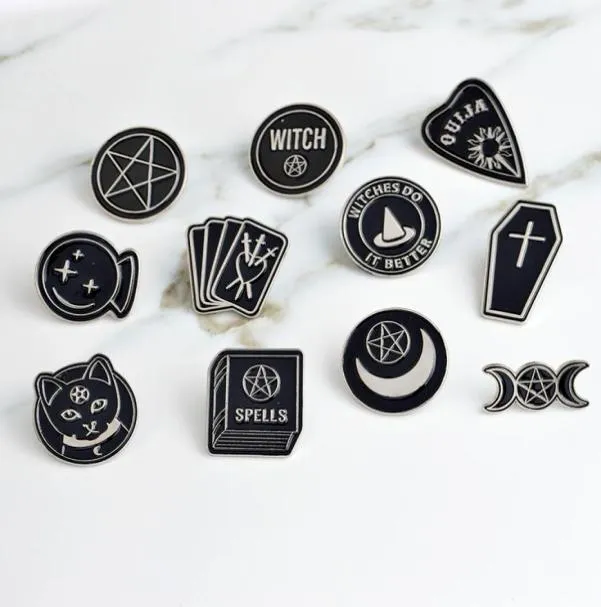 Heksen doen het beter heksen ouija spellen zwarte maan pin accessoire badges broches rapel email pin backpack bag3620121