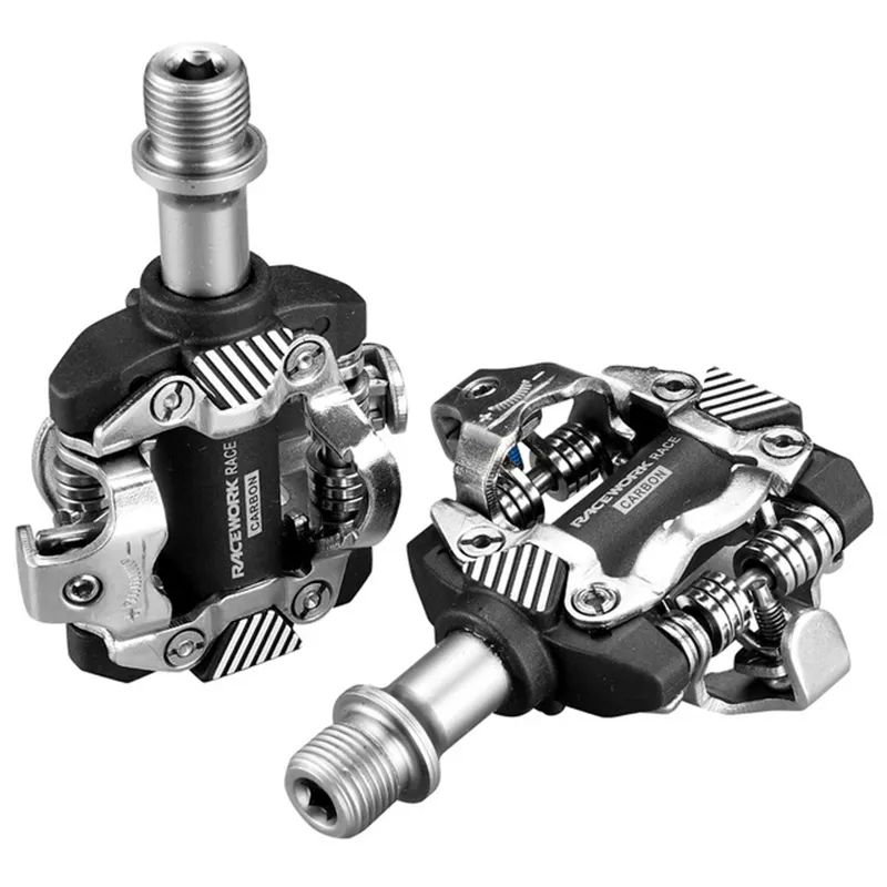 DHgate RACEWORK MTB Pedals Self Locking SPD Cleats Durable Mountain Bike Footrests Premium Bicycle Accessories Set of 2 Sports Outdoors