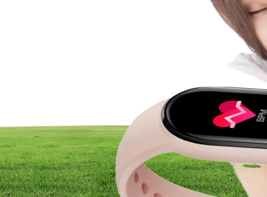 2021 Wereldwijde versie M6 Band Smart Watch Polsbands Men Dames Smartwatch Fitness Sport Bracelet voor Huawei Xiaomi Mi Smartband Watches3217068