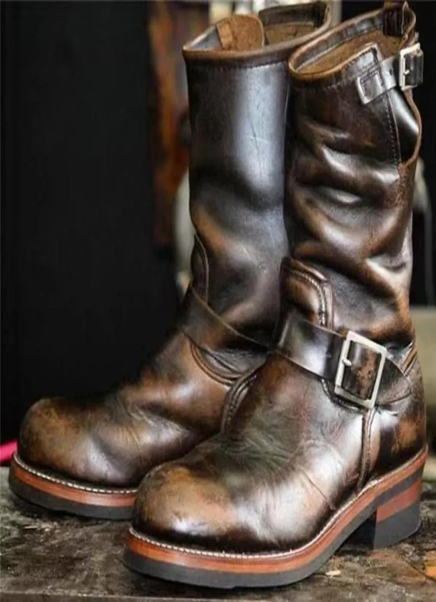 MRCAVE BOOTS MEN MEN 48 PU Cuir Pu High Equestrian Mency Men Boots Boots High Fashion Brottes Tactical Boots 2011272880141