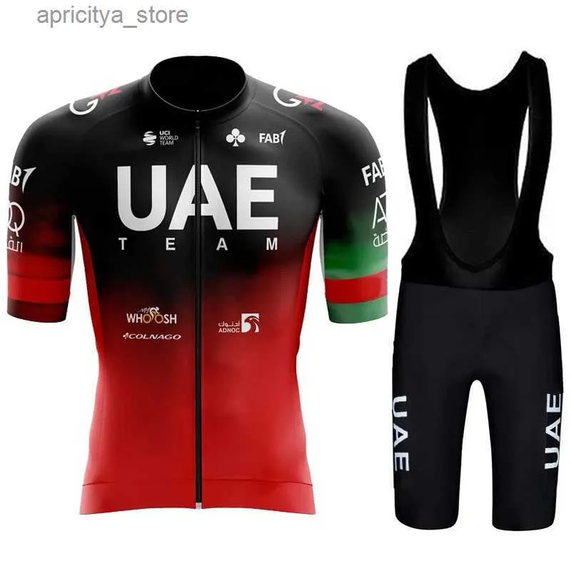 Cycling Shorts Costume for Mens Bike Cycling Shorts Man Bikes UAE Sports Set Cyc Jersey Spring Summer Pro Team 2024 Jacket Mtb Clothing Sets L48