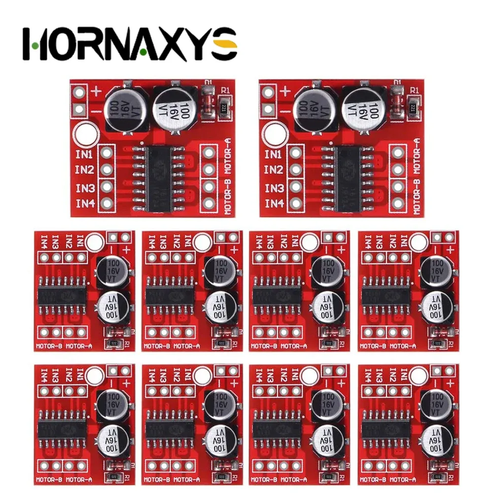 5/10pcs 298N 1.5A 2 vie MX1508 DC MODULO DRIVER MINI PWM Velocità Dual H-ponte H-bridge Motore di controllo del motore L298N Scheda di controllo del motore